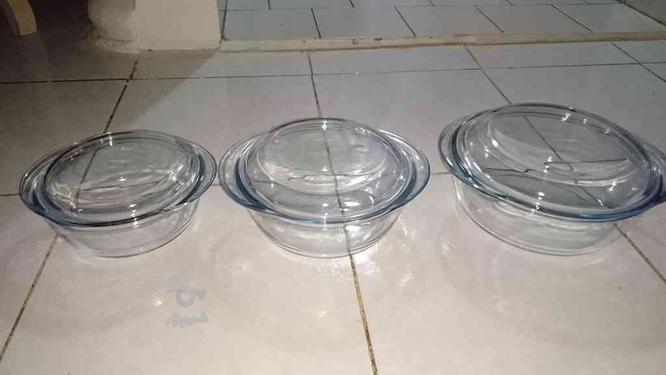 سه عدد قابلمه شیشه ای مخصوص پخت و پز پیرکس اصل فرانسه در گروه خرید و فروش لوازم خانگی در مازندران در شیپور-عکس1