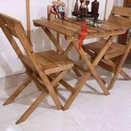 میز و صندلی چوبی تاشو 2 نفره الی 6 نفره