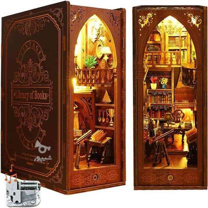 کتابخانه مینیاتوری چوبی ساختنی DIY Dollhouse kit نوک بوک در گروه خرید و فروش لوازم خانگی در تهران در شیپور-عکس1