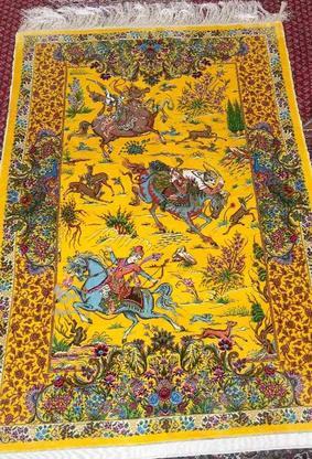 قالیچه تمام ابریشم قم تارو پود 135در 200 در گروه خرید و فروش لوازم خانگی در البرز در شیپور-عکس1