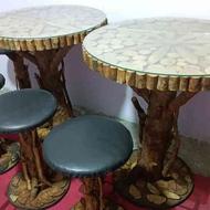 میز و صندلی جنگلی چوبی