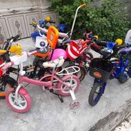 همه دوچرخه سایز کوچک همگی سایز 12 دخترانه وپسرانه درحدنو