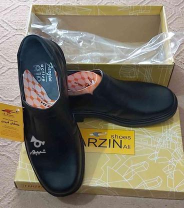 کفش مردانه چرم مشکی سایز 43 و 42 در گروه خرید و فروش لوازم شخصی در مازندران در شیپور-عکس1