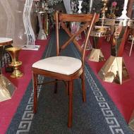 صندلی فلزی رنگ چوب مدل لهستانی
