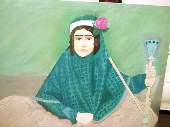 تابلو زن قاجاری رنگ و روغن در گروه خرید و فروش ورزش فرهنگ فراغت در تهران در شیپور-عکس1