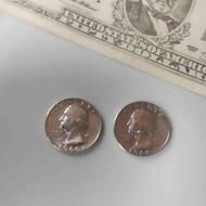 سکه نقره دلار آمریکا ضرب سال 1964