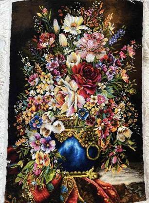 تابلو فرش دستبافت گل در گروه خرید و فروش لوازم خانگی در تهران در شیپور-عکس1