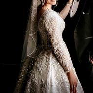 اجاره لباس عروس شیک شاین دارین سایز 36 38