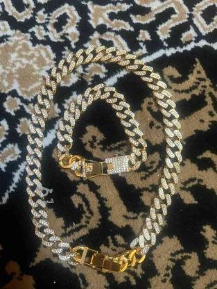 ست گردنبند و دستبند کوبایی نگینی در گروه خرید و فروش لوازم شخصی در فارس در شیپور-عکس1
