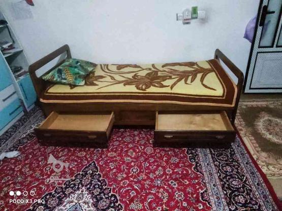 تخت خواب یکنفره بهمراه تشک در گروه خرید و فروش لوازم خانگی در گلستان در شیپور-عکس1