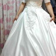 لباس عروس ساتن سایز 42تا44