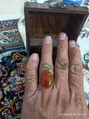 انگشتر نقره عقیق پرتقالی اصل در گروه خرید و فروش لوازم شخصی در کرمانشاه در شیپور-عکس1