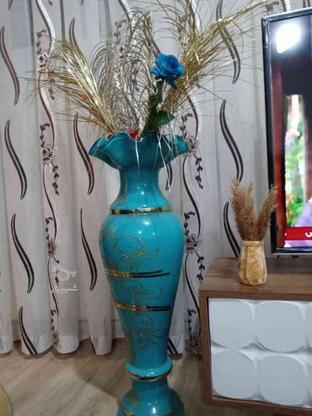 گلدان با گل نقره ای و طلایی در گروه خرید و فروش لوازم خانگی در آذربایجان غربی در شیپور-عکس1
