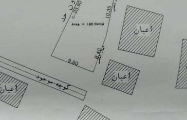 فروش زمین شهری 187 متر مسکونی با سند خیابان منتظری استانه