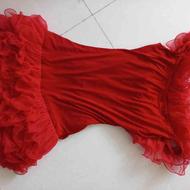 لباس مجلسی دخترانه قرمز کوتاه