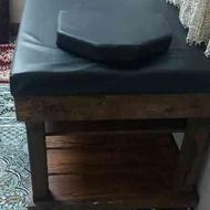 فروش یک عدد تخت چوبی ماساژ با بالشت و زیرپایی