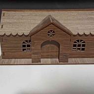 جای دستمال کاغذی چوبی مدل خانه