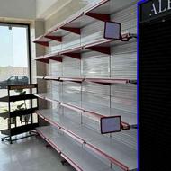 استند اجیل قفسه فلزی قفسه فروشگاهی میز چک اوت ویترین فلزی