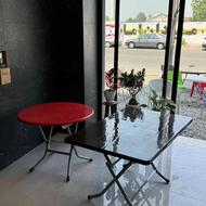 مبل حصیری 4 نفره میز پلاستیکی نیم ست حصیری صندلی پلاستیکی