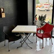 صندلی آشپزخانه صندلی پلاستیکی میز پلاستیکی نیم ست حصیری