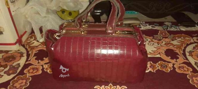 کیف چرم زرشکی زنانه در گروه خرید و فروش لوازم شخصی در تهران در شیپور-عکس1