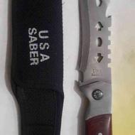 چاقوی کوهنوردی آمریکایی قطب نما دار برندsaber