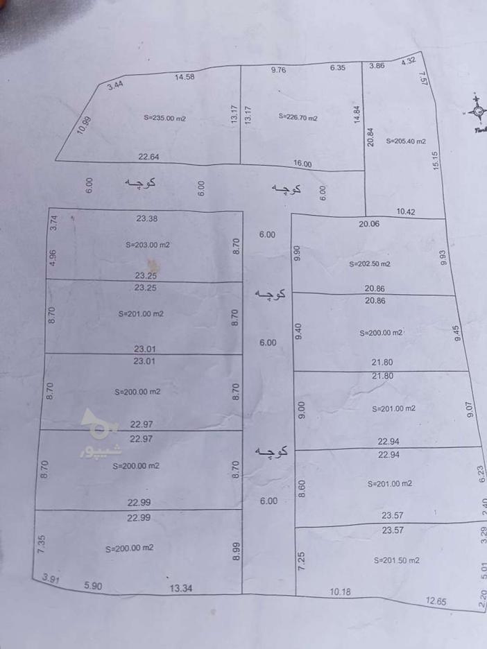 فروش 13قواره ملک تفکیک شده در گروه خرید و فروش املاک در مازندران در شیپور-عکس1