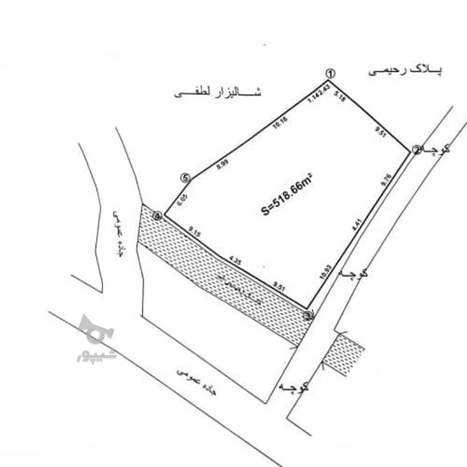 518 متر زمین مسکونی بر دوم اتوبان لاهیجان به رشت (کاله) در گروه خرید و فروش املاک در گیلان در شیپور-عکس1