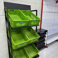 استند 6تایی میوه قفسه دوطرفه قفسه فلزی قفسه سوپری قفسه هایپر