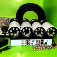 دوربین مداربسته پک کامل 4 تایی 5mp warmlight