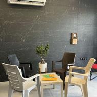 صندلی کافه پایه فلزی میز حصیری ومبل حصیری میزوصندلی پلاستیکی