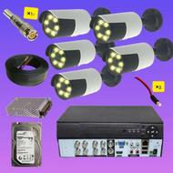 دوربین مداربسته پک کامل 5 تایی با دستگاه 5 مگاپیکسل