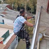ابندی نما بدون داربست عایق نانو راپل ضد اب نما بندباز طناب