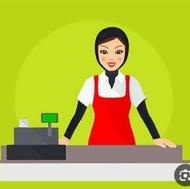 صندوقدار فروشگاه پوشاک