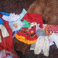 اهدای لباس دخترانه از نوزادی تا 2سال