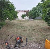 علف تراشی با دستگاه تمیز کردن باغ و باغچه سم پاشی باغ کوچک