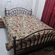 تخت دونفره فلزی+تشک