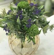 گلدان شیشه ای طلایی عسلی