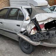 سمند 82 تصادفی ...شاسی عقب خورده ..جلو سالم ..دور خط و خش