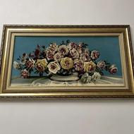 تابلو فرش گل برجسته ماشینی