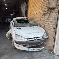پژو 206 تصادفی جلو عقب سالم