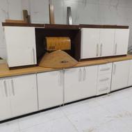 حدود 9 متر کابینت بدنه فلزی در mdf و سینک و هود