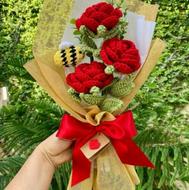 هدیه ی ماندگار برای روز معلم دسته گل بافت