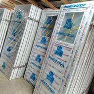 درب سرویس و حمام و پنجره دوجداره upvc نو سایز مختلف