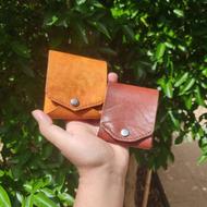 کیف پول چرم گاوی دستدوز دارای جای کارت خودکار اسکناس