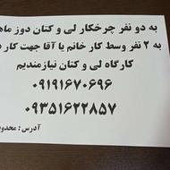 به دووسط کار خانم یااقا درتولیدی لی نیازمندیم