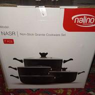 سرویس پخت و پز 7 پارچه گرانیتی نالینو مدل Nasr رنگ مشکی