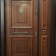 درب ضد سرقت مدرن نمای کرتین وال، نرده استیل ضدسرقت 597NM