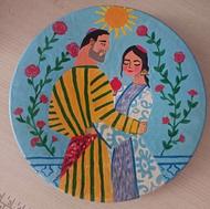 دیوار کوب نقاشی شده