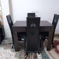میز و صندلی 4 نفره با پارچه کاملا نو بدون خش
